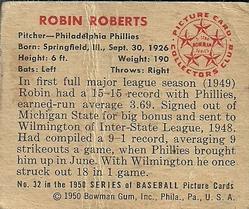 Robin Roberts  baseball card collectible - Main Image 2