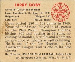 Larry Doby  baseball card collectible - Main Image 2