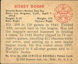 Bobby Doerr  baseball card collectible - Main Image 2