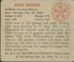Dick Kokos  baseball card collectible - Main Image 2