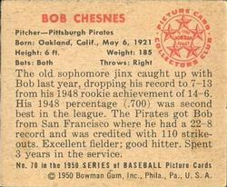 Bob Chesnes  baseball card collectible - Main Image 2
