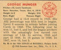 George Munger  baseball card collectible - Main Image 2