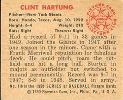 Clint Hartung  baseball card collectible - Main Image 2