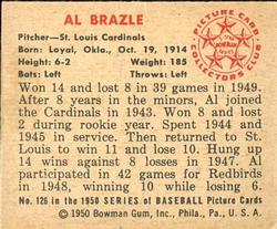 Al Brazle  baseball card collectible - Main Image 2