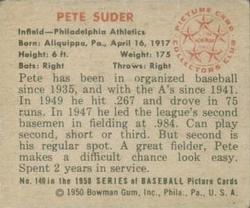 Pete Suder  baseball card collectible - Main Image 2