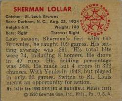 Sherman Lollar  baseball card collectible - Main Image 2