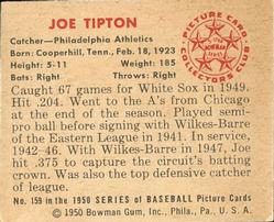 Joe Tipton  baseball card collectible - Main Image 2