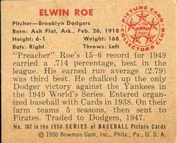 Elwin Roe  baseball card collectible - Main Image 2