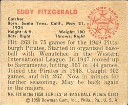 Eddy FitzGerald  baseball card collectible - Main Image 2