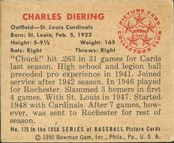 Charles Diering  baseball card collectible - Main Image 2