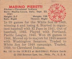 Marino Pieretti  baseball card collectible - Main Image 2