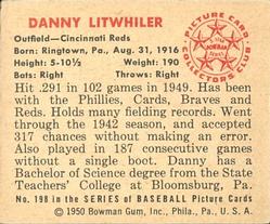 Danny Litwhiler  baseball card collectible - Main Image 2