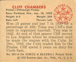 Cliff Chambers  baseball card collectible - Main Image 2