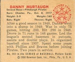 Danny Murtaugh  baseball card collectible - Main Image 2