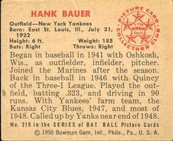 Hank Bauer  baseball card collectible - Main Image 2