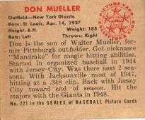 Don Mueller  baseball card collectible - Main Image 2