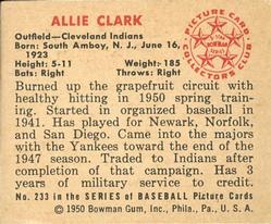 Allie Clark  baseball card collectible - Main Image 2