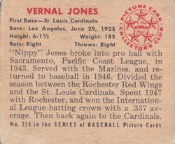 Vernal Jones  baseball card collectible - Main Image 2