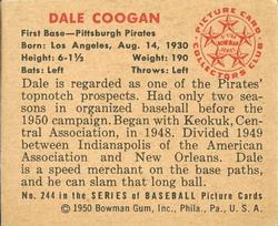 Dale Coogan  baseball card collectible - Main Image 2
