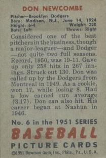 Don Newcombe  baseball card collectible - Main Image 2