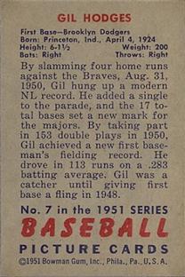Gil Hodges  baseball card collectible - Main Image 2
