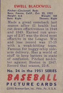 Ewell Blackwell  baseball card collectible - Main Image 2