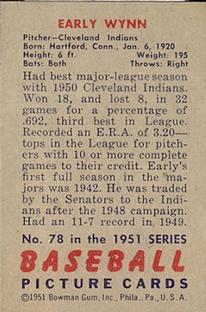 Early Wynn  baseball card collectible - Main Image 2