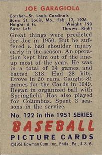 Joe Garagiola  baseball card collectible - Main Image 2