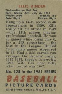 Ellis Kinder  baseball card collectible - Main Image 2