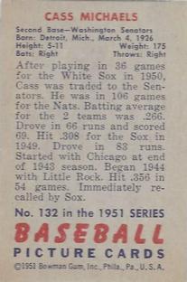 Cass Michaels  baseball card collectible - Main Image 2