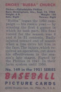 Bubba Church  baseball card collectible - Main Image 2