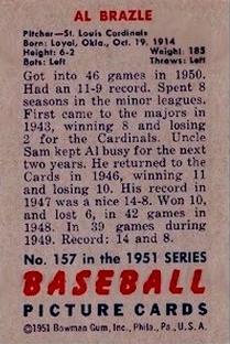 Al Brazle  baseball card collectible - Main Image 2