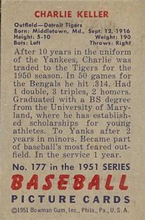 Charlie Keller  baseball card collectible - Main Image 2