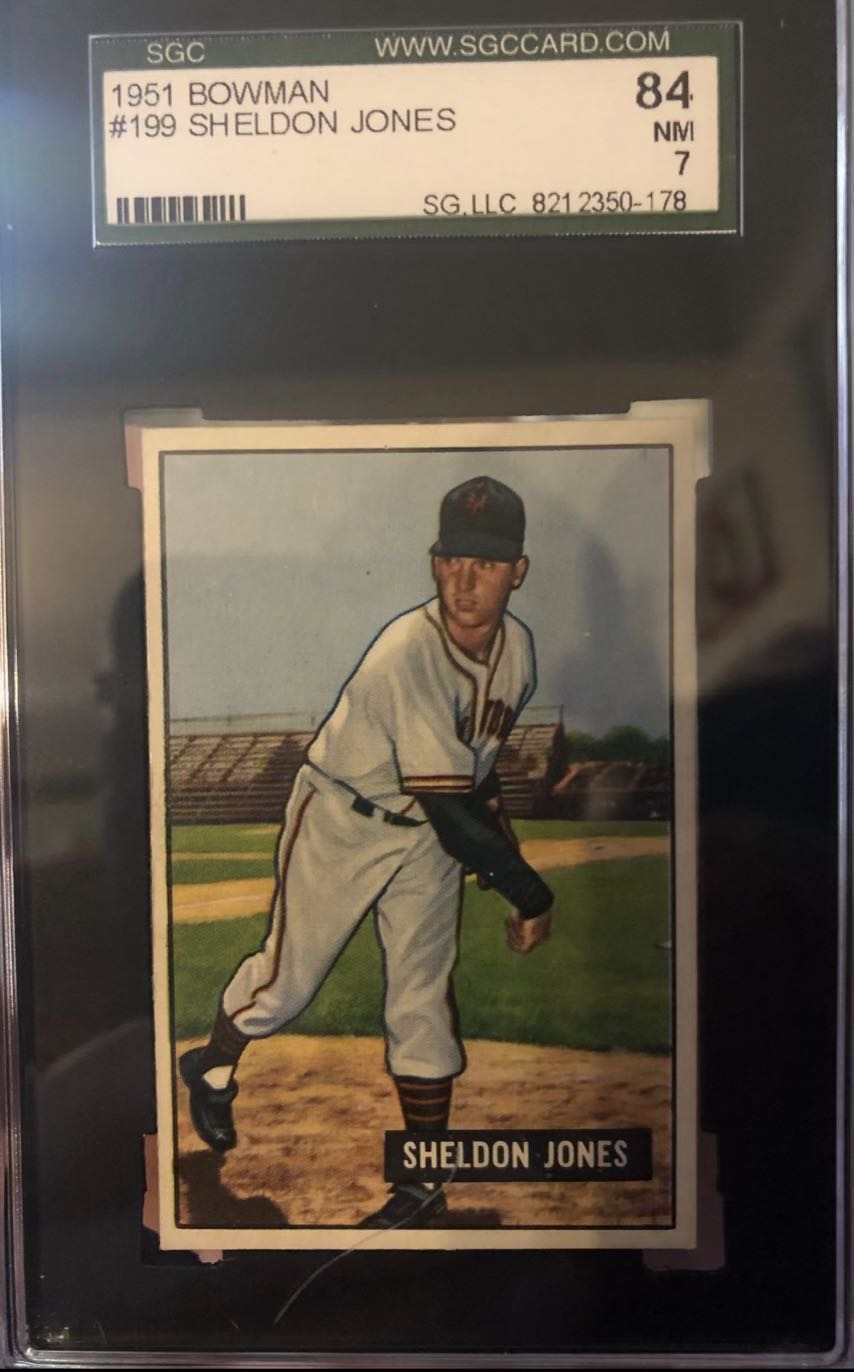 Sheldon Jones  baseball card collectible - Main Image 3