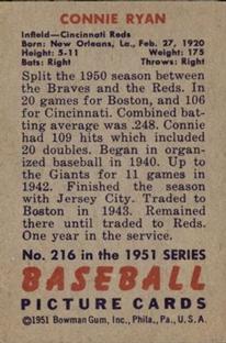 Connie Ryan  baseball card collectible - Main Image 2