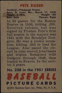 Pete Reiser  baseball card collectible - Main Image 2