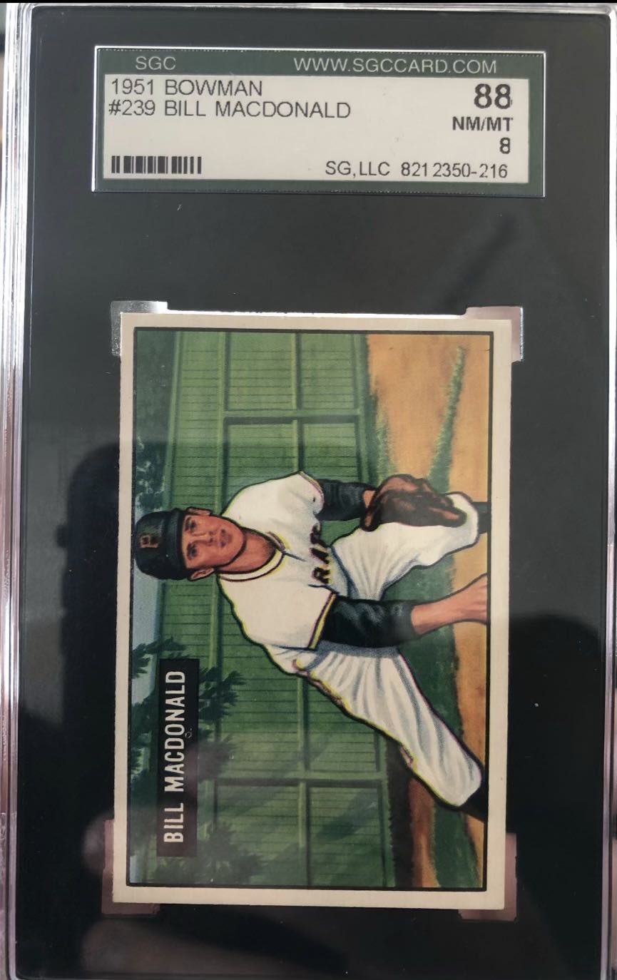 Bill Macdonald  baseball card collectible - Main Image 3