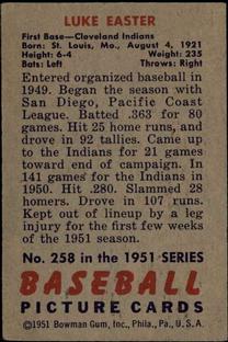 Luke Easter  baseball card collectible - Main Image 2