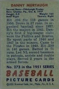 Danny Murtaugh  baseball card collectible - Main Image 2