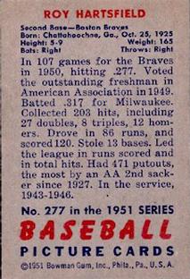 Roy Hartsfield  baseball card collectible - Main Image 2