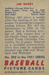 Jim Busby  baseball card collectible - Main Image 2