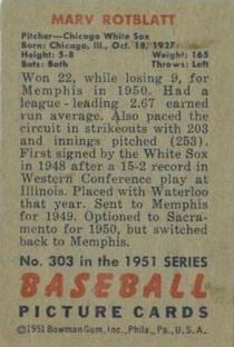 Marv Rotblatt  baseball card collectible - Main Image 2