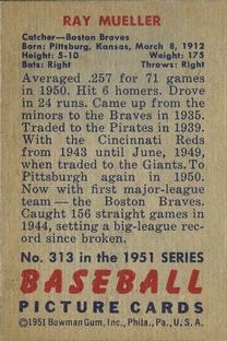 Ray Mueller  baseball card collectible - Main Image 2