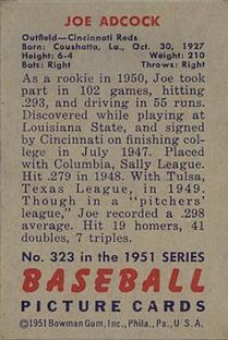 Joe Adcock  baseball card collectible - Main Image 2