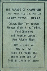 Larry "Yogi” Berra  baseball card collectible - Main Image 2