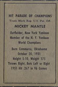 Mickey Mantle  baseball card collectible - Main Image 2