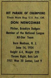 Don Newcombe  baseball card collectible - Main Image 2