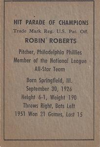 Robin Roberts  baseball card collectible - Main Image 2