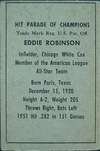 Eddie Robinson  baseball card collectible - Main Image 2