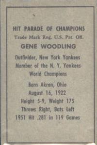Gene Woodling  baseball card collectible - Main Image 2